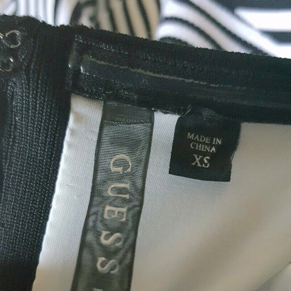 GUESS Stripe Bodycon Knit Strapless Mini Dress - Picture 16 of 16